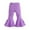 Purple, variant on LYMAYTER Kids Girls Jeans Flare Pants Spring Fall Stretch Denim Trousers Toddler Solid Color Pants for 1-6 Years
