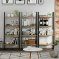 Homfa Ladder Bookshelf, 4Teir Iron Leaning Bookcase for Home Office