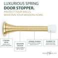 thumbnail image 2 of Mega Handles | Spring Door Stopper | 3.35 inches | Satin Brass, 2 of 5
