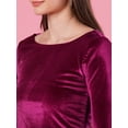 thumbnail image 5 of Steverzon Women's Round Neck Long Sleeves Opaque Sheath Party Dress, 5 of 5