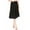 Black, variant on Women's Solid Flared Lightweight Elastic High Waist Midi A-line Skirt