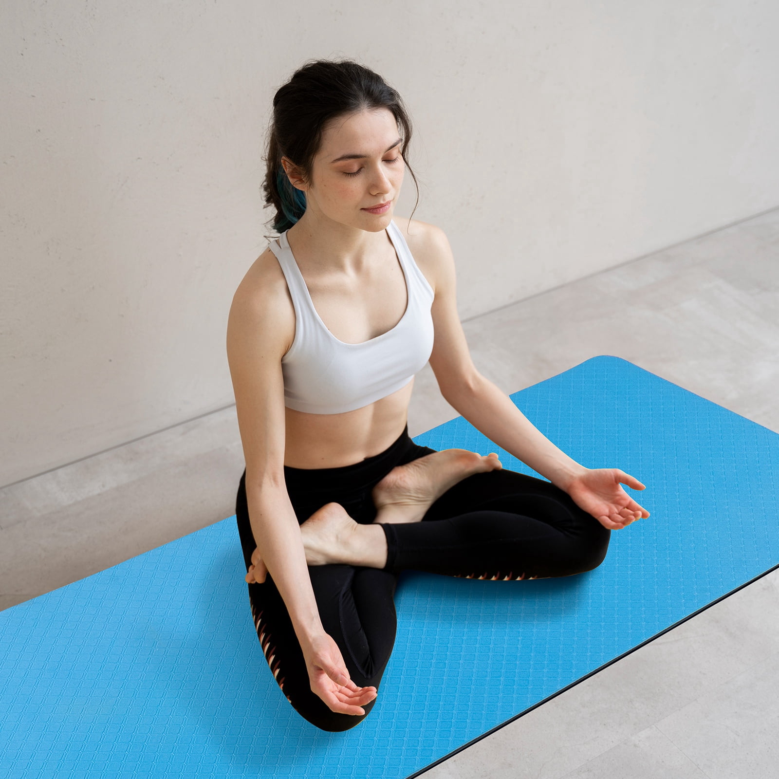 Ray Star Extra Thick Yoga Mat 24"x68"x0.28" Thickness 7mm -Eco Friendly Material- With High Density Anti-Tear Exercise Bolster