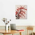 thumbnail image 2 of Nawypu  Canvas Wall Art Red Blooming Plum Canvas Print Artwork Ink Style Flower Wall Art Paintings Modern Picture Print for Living Room Dinning Room Bedroom Bathroom Home Decor, 2 of 4