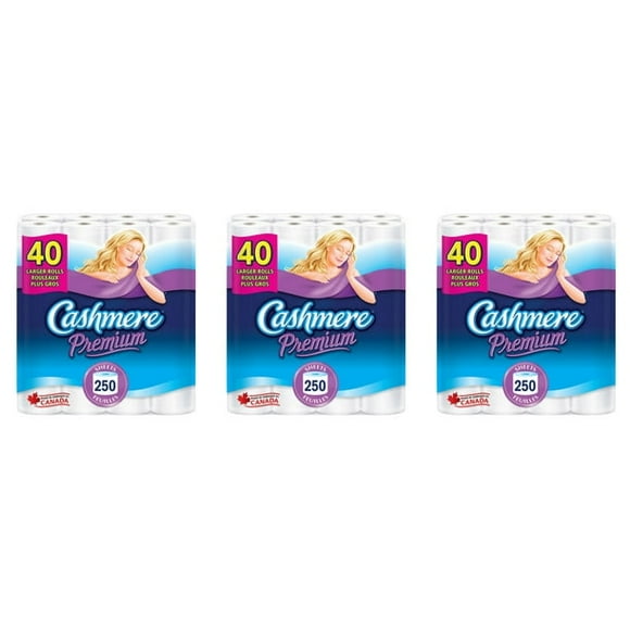 Cashmere Papier Toilette Premium Doux et Épais, Hypoallergénique et Sûr pour les Fosses Septiques, Lot de 120