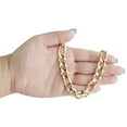 thumbnail image 7 of Genuine 14K Yellow Gold 12mm Solid Plain Figaro Link Chain Necklace 26 Inch, 7 of 7