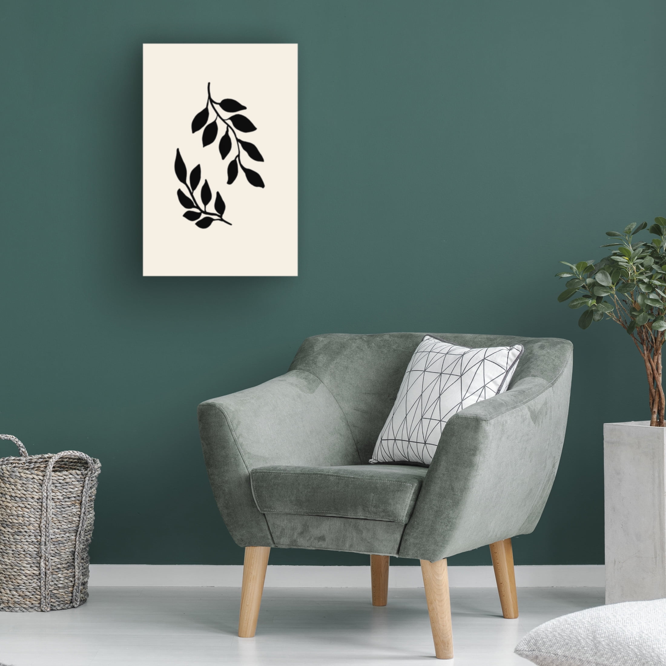Canvas Wall Art - Pictufy Studio 'Black Twigs' Wall Art for Living Room, Bedroom, or Office Décor by Trademark Fine Art - 22 x 32 Inches