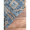 thumbnail image 3 of Aizza Trends Hand Made Hand Braided Natural Jute and Denim Floor Area Rug | Floor Carpet Rug | Floor Mat Home Decore Rug, 3 of 5