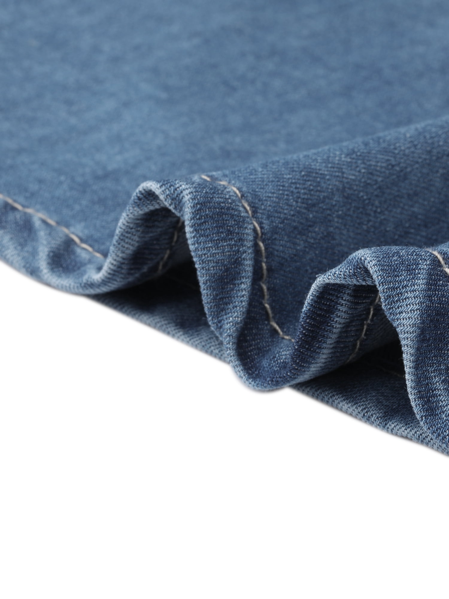 DARING DIVA Women's Elastic Waist A Line Long Jean Skirts L Blue