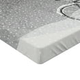thumbnail image 2 of Ambesonne Winter Fitted Sheet, Bicycle Snow Calm Scene, Queen Size, Taupe White, 2 of 3