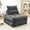 Dark Gray, variant on BEHOST 86" Foldable Teddy Futon Sofa Bed Couch, Convertible Sleeper for Apartment or Guest Room, Yellow