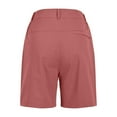thumbnail image 6 of Olyvenn Fashion Womens Hiking Shorts with Zipper Pockets Summer Casual Lightweight Athletic Short Outdoor Running Workout Shorts Watermelon Red XL, 6 of 8