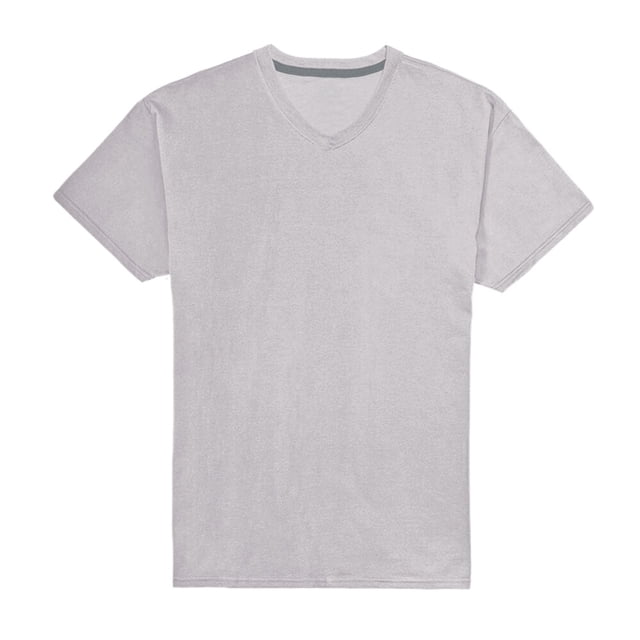 Playera Fruit of the Loom Para hombre cuello v, algodón sustentable, gris jaspe, talla CH