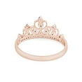 thumbnail image 5 of AFFY Simulated Multi Stone Cinderella Princess Style Engagement Crown Ring In 14k Rose Gold Over Silver-4.5, 5 of 6