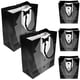 thumbnail image 5 of Bolso de papel práctico, bolsa de regalo elegante, bolsa de regalo, bolsas de recuerdo, bolsa de regalos para festival, fiesta, cumpleaños, boda (negro), 5 uds., 5 of 7