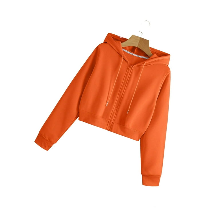 Orange hoodie women's hotsell