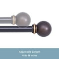 thumbnail image 4 of Chelsea 48-86 in. Decorative Curtain Rod & Holdback Set, 5/8 in. Diameter, 4 of 6