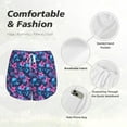 thumbnail image 4 of KLL Blue Skull Flower Pattern Shorts Women,Athletic Shorts High Waisted Running Shorts Pocket Sporty Short Gym Elastic Workout Shorts-Small, 4 of 7