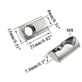 thumbnail image 2 of 50Pcs M8 T Slot Nuts Roll-in Spring Ball Loaded Elastic Nuts for 3030 Series Aluminum Extrusion Profile Rail, 2 of 5
