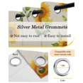 thumbnail image 3 of Sunflower Blackout Curtains Light Blocking Print Window Curtains, Country Pastoral Spring Watercolor Garden Motifs Thermal Insulated Window Drapes for Living Room Kitchen (2 Panels, 84"W x 63"L), 3 of 9