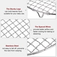 thumbnail image 4 of Unique Bargains Round Cooking Rack, 8-inch Stainless Steel Cross Wire Barbecue Grill Net Racks with Legs, 4 of 5