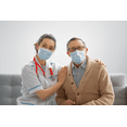thumbnail image 2 of Pack of 100 Premium Disposable Face Mask 3 Ply Breathable Medical, Hypoallergenic Blue Masks, 2 of 7