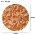 thumbnail image 6 of Fall Pumpkins Sunflowers Corn Apples Pattern Round Tablecloth 60" X 60",Wrinkle Wipeable Table Cloth for Kitchen Dining Room Picnic Patio Party, 6 of 6