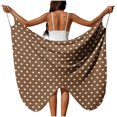 thumbnail image 1 of Sortie de Plage pour Femmes avec Sangle Réglable Fente Haute Côté en Polyester Tissé Transparent 1 Pce, 1 of 9