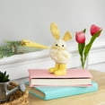 thumbnail image 2 of Northlight Chick with Plaid Rabbit Ears and Rainboots Easter Figurine - 7" - Yellow, 2 of 6