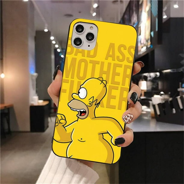 Funda de teléfono con dibujos animados para iphone, carcasa de la familia de Los Simpson, para modelos 14, 13, 12, 11 Pro, Mini, XS Max, 8, 7 Plus, X, SE, 2020 y XR Fivean unisex