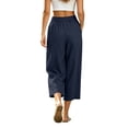 thumbnail image 6 of Drovellove Women's Plus Size Casual Cropped Pants with Pockets – Mid-Rise Straight Leg Summer Shorts, 6 of 6