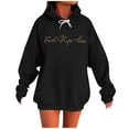 thumbnail image 4 of Women’s Long Sleeve Faith Letter Printed Hooded Sweatshirt Christian Jesus Graphic Pullover with Pockets Inspirational Religious Saying Hoodie for Everyday Encouragement, 4 of 6