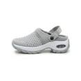 thumbnail image 4 of SIMANLAN Mules Shoes for Women Slip on Mules Sneakers Closed Toe Mesh Sandals Breathable Clogs Mules Wedge Platform Shoes Gray 8.5, 4 of 9