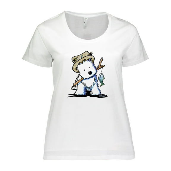 Inktastic Westie Fishing Buddy Women's Plus Size T-Shirt
