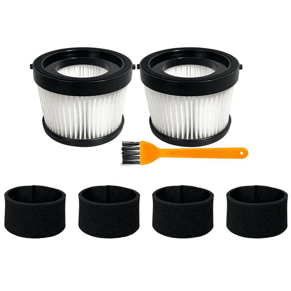4Pcs DCV5011H HEPA Filter for DCV501HB Cordless Handheld Vacuum, with 8 Foam Sleeve Filters & 2 Brush
