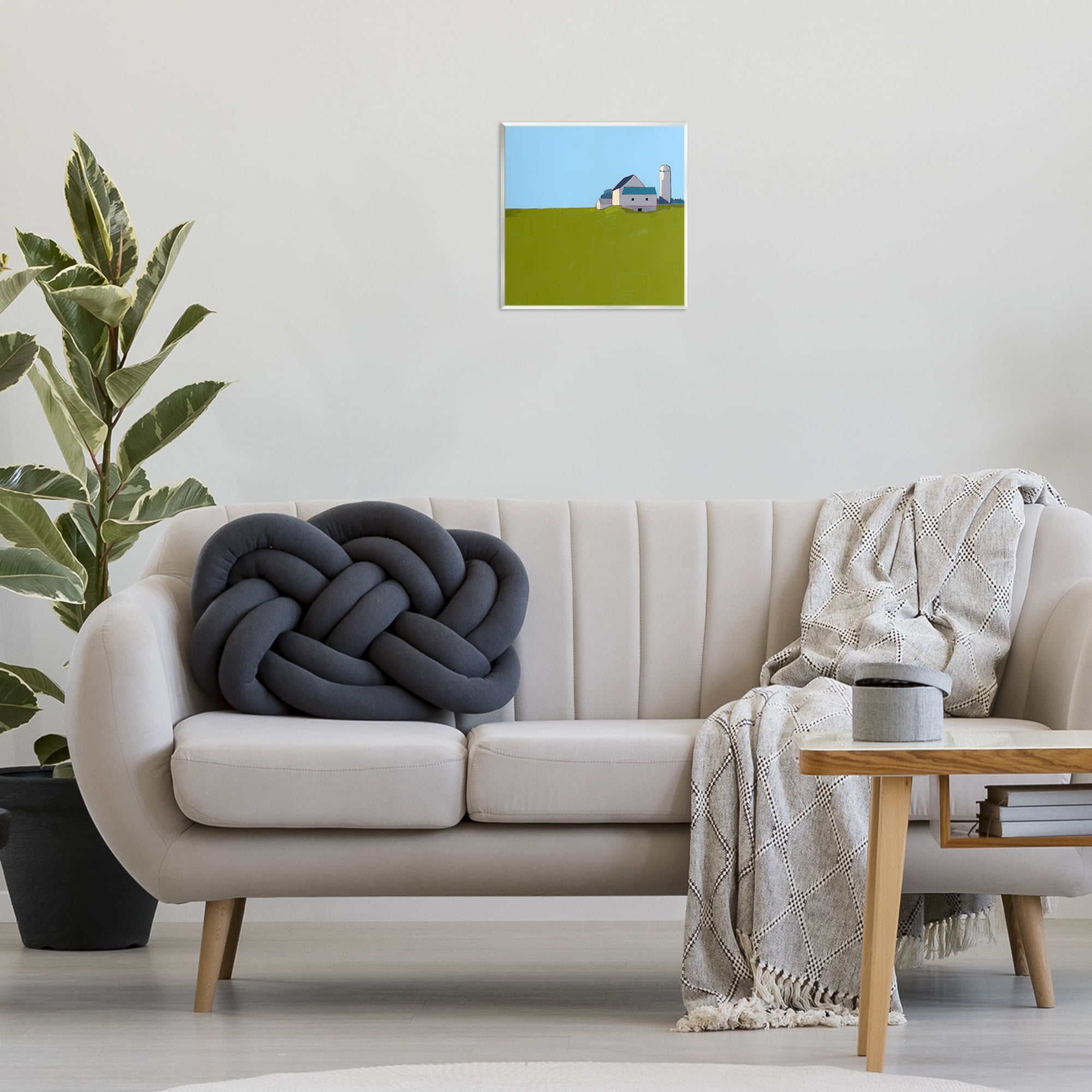 Farmland Silo in Distance Wall Plaque Art, design by Ruth LaGue