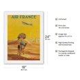 thumbnail image 2 of Proché Orient (Near East) - Sphynx Egypt - France - Vintage Airline Travel Poster by Vincent Guerra c.1948 - Japanese Unryu Rice Paper Art Print (Unframed) 18 x 24 in, 2 of 4