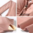 thumbnail image 3 of Ropa interior deportiva todo en uno para mujer, chaleco de yoga con espalda fruncida, cremallera, sin aros, para fitness, running, a prueba de golpes, de secado rápido, 3 of 6