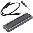 thumbnail image 1 of M.2 SSD HDD Enclosure NVMe NGFF Dual Protocol HDD Enclosure RGB Cool Light Multi-Function Convenient HDD Enclosure, 1 of 5