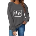 thumbnail image 3 of guisaled Couples Sweatshirts Matching Girlfriend Boyfriend Cute Valentines Day s Couple Anniversary Comfort Crewneck Sweatshirt, 3 of 5
