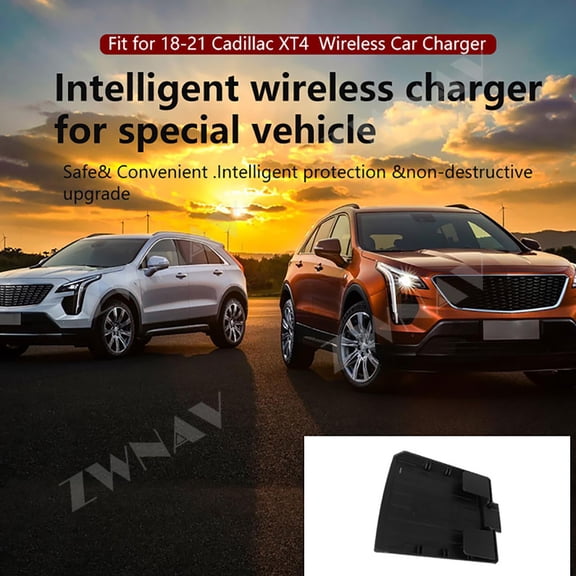 ZWNAV AI car Auto wireless charger for Cadillac XT4 2018-2021 Intelligent Infrared Fast Wireless Charging