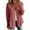 #410-Pink, variant on Craaazy Women's Plus Size Casual Linen Blend Top, V Neck 3/4 Sleeve Solid Color Button Up Blouse, Comfortable Shirt for Everyday Outfits