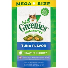 FELINE GREENIES SMARTBITES Natural Treats for Cats Salmon Flavor Skin Fur Health 4.6 oz. Walmart