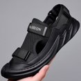 thumbnail image 5 of Sandalias de verano para hombre, zapatillas Baotou a la moda, talla grande, suela suave, malla transpirable, zapatos de playa para exteriores, color negro, 2024, 5 of 5