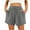 Dark Gray, variant on aidice Womens Shorts Casual Cotton High Waisted Drawstring with Pockets Shorts Loose Fitting Comfy Basic Solid Shorts
