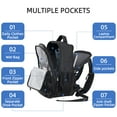 thumbnail image 2 of Lochas Travel Backpack Carry On Backpack,Hiking Backpack Waterproof Outdoor Sports Rucksack Multi-pocket Daypack School Bag for Men Women,Black, 2 of 7