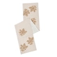 thumbnail image 1 of Vickerman QTX17404 90'' x 14'' Falling Flakes Table Runner - Ecru Cotton Linen, 1 of 2