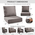 thumbnail image 4 of Bellefurn Outdoor Deep Seat Cushion 24 X 24 X 6 inch for Patio Furniture,Outdoor Chair Cushions Waterproof & Fade Resistant Patio Furniture Cushions for Wicker Chair, Sofa, Couch, 4 of 11
