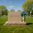 thumbnail image 5 of Sympathy Silks Artificial Cemetery Flowers 18" Blue and White Garden Mums for a Cemetery Vase, 5 of 7