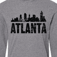 thumbnail image 4 of Inktastic Atlanta Skyline Grunge Long Sleeve T-Shirt, 4 of 5