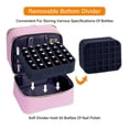 thumbnail image 5 of Nail Polish Organizer Case, Double-Layer Nail Polish Storage with Adjustable Dividers, Portable Nail Polish Bag for Nail Gel Nail Lamp and Manicure Tools,PinkGold, 5 of 6